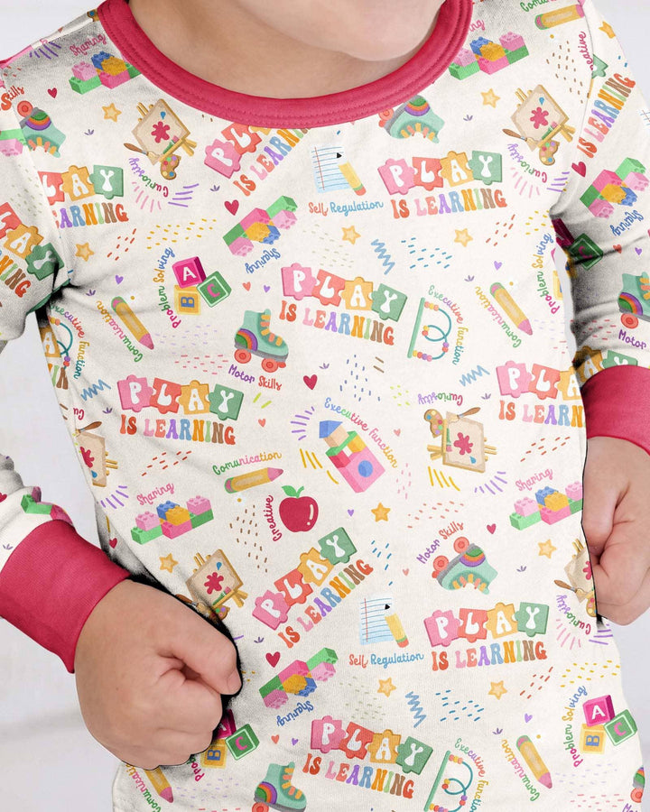 Play and Learn Bamboo Two Piece Long Sleeve Pajama Set