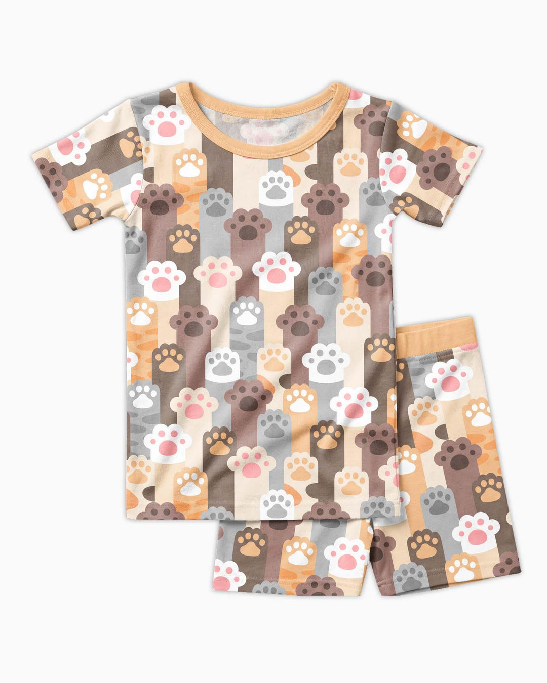Grabby Paws Bamboo Two Piece Short Sleeve Shorts Pajama Set