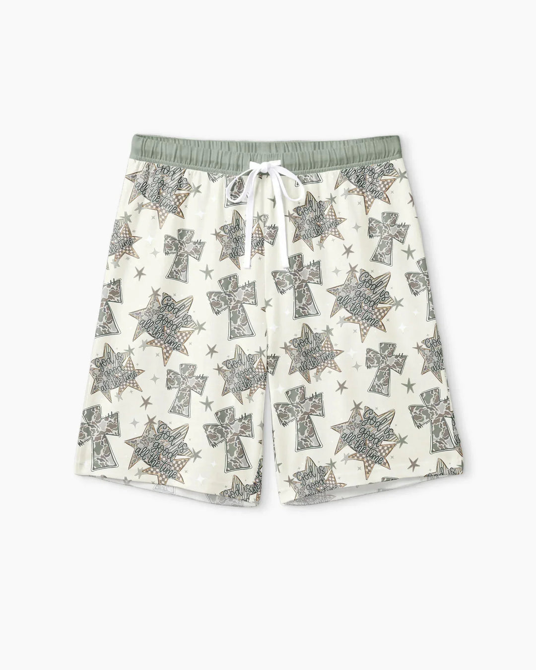Camo God is Good Family Matching Bamboo Men Short Sleeve Short Pajama Set