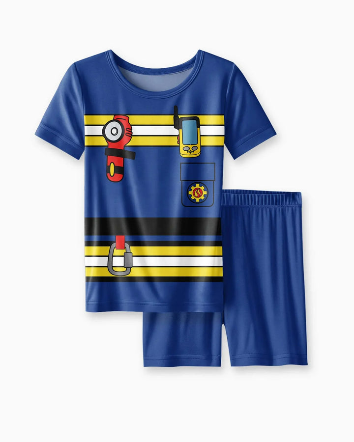 Template Bamboo Two Piece Short Sleeve Shorts Pyjamas Set
