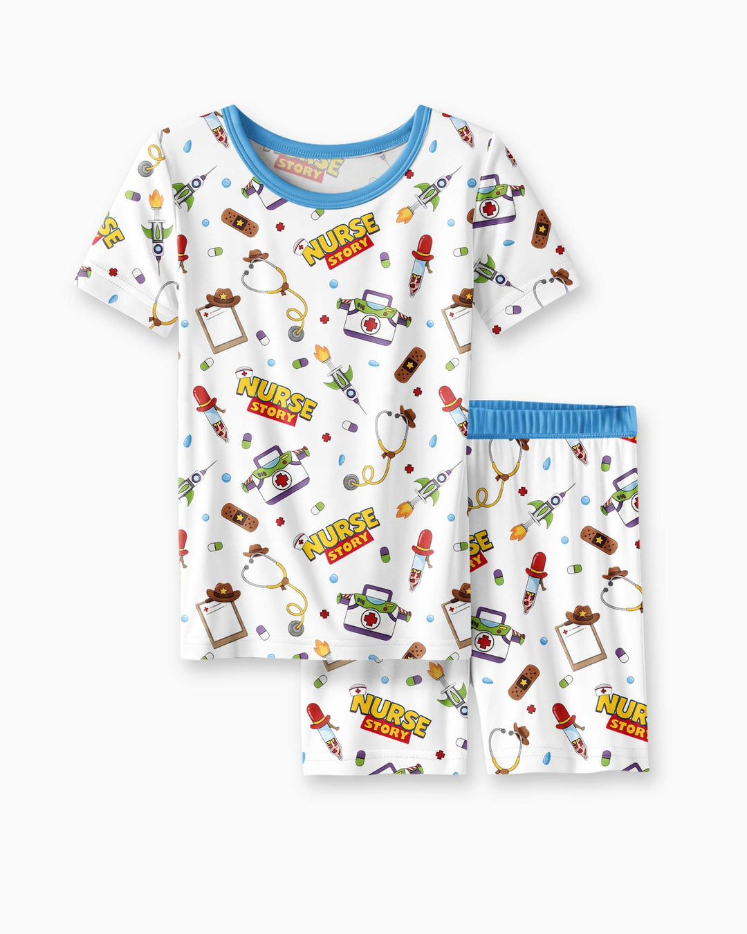 Nurse Story Bamboo Two Piece Short Sleeve Pajama Set