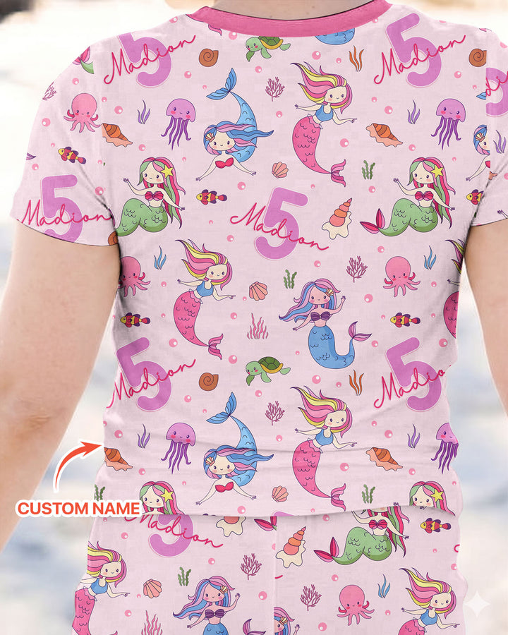 CUSTOM Template Bamboo Two Piece Short Sleeve Pyjamas Set