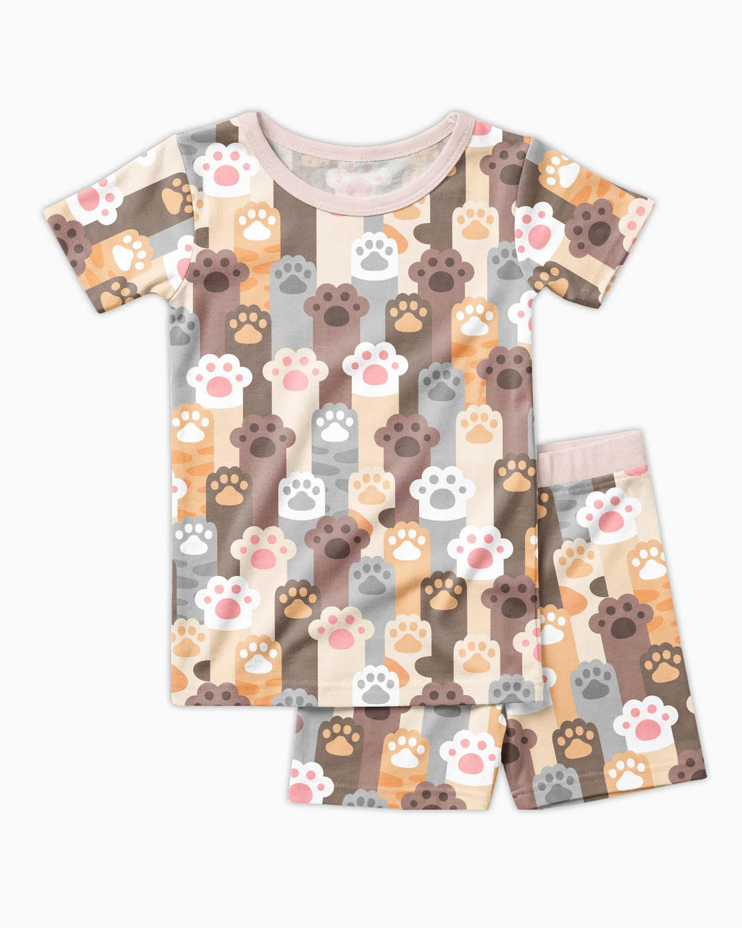 Grabby Paws Bamboo Two Piece Short Sleeve Shorts Pajama Set