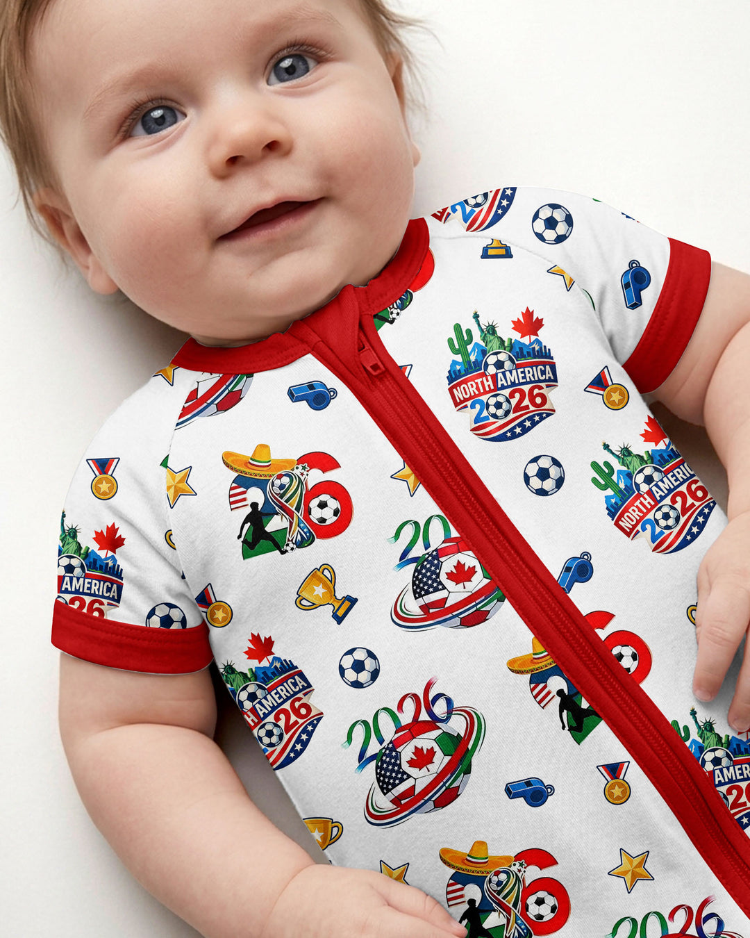 World Soccer North America 2026 Family Matching Bamboo Shorty Zippy