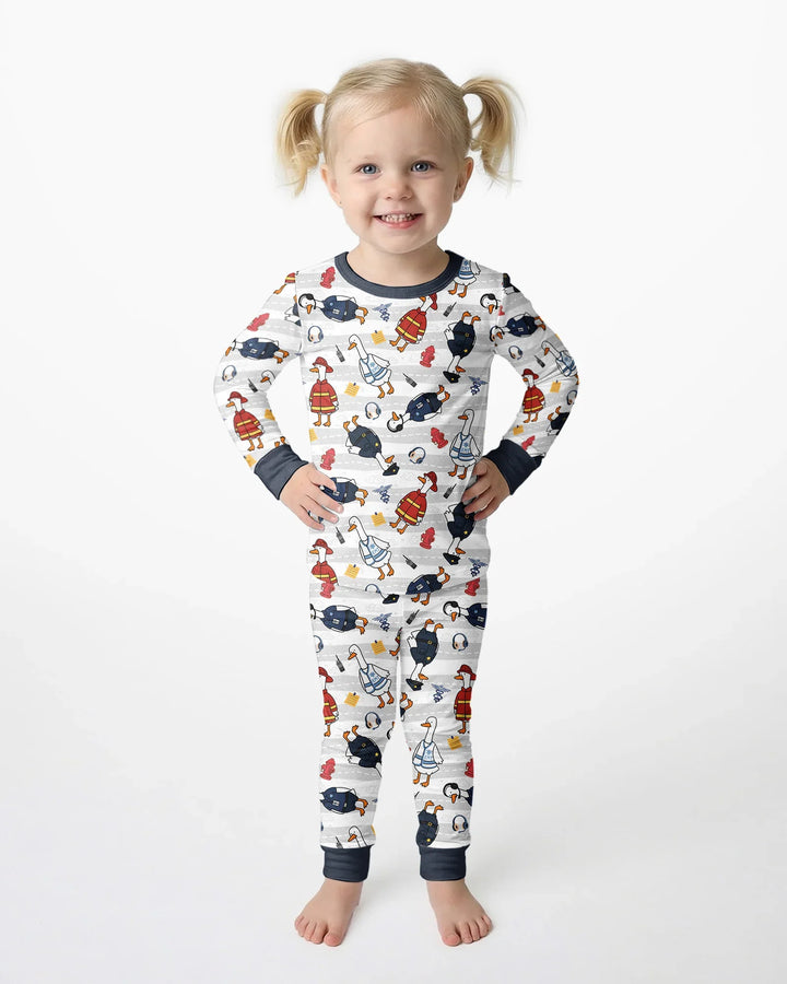 Rescue Goose Squad Bamboo Two Piece Long Sleeve Pajama Set