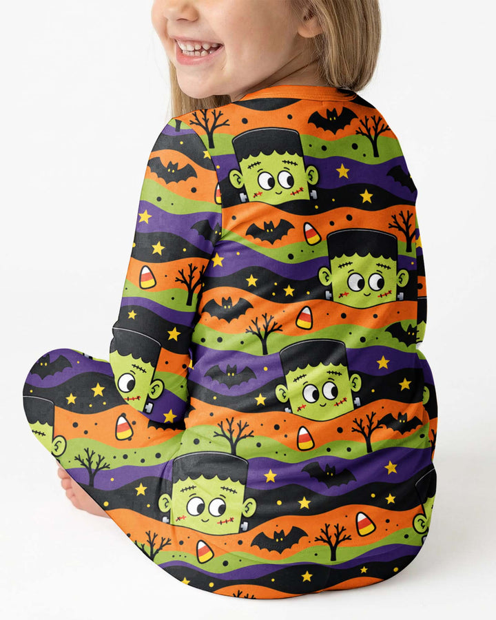 Eek Halloween Bamboo Two Piece Long Sleeve Pajama Set