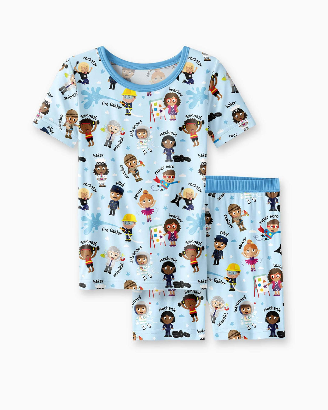 When I Grow Up Bamboo Two Piece Short Sleeve Shorts Pajama Set