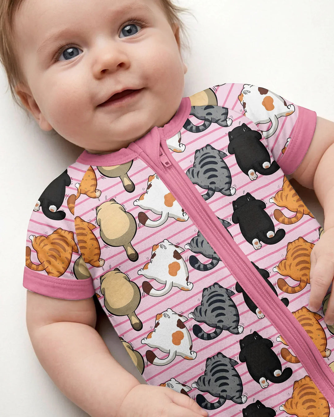 Funny Cat Butts Club Family Matching Bamboo Shorty Zippy
