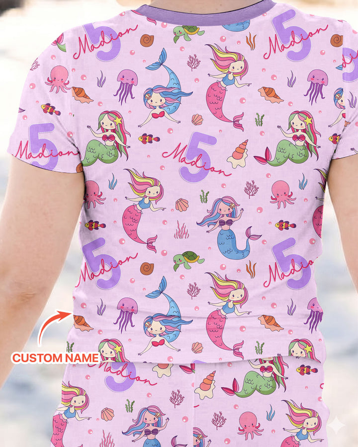 CUSTOM Template Bamboo Two Piece Short Sleeve Pyjamas Set