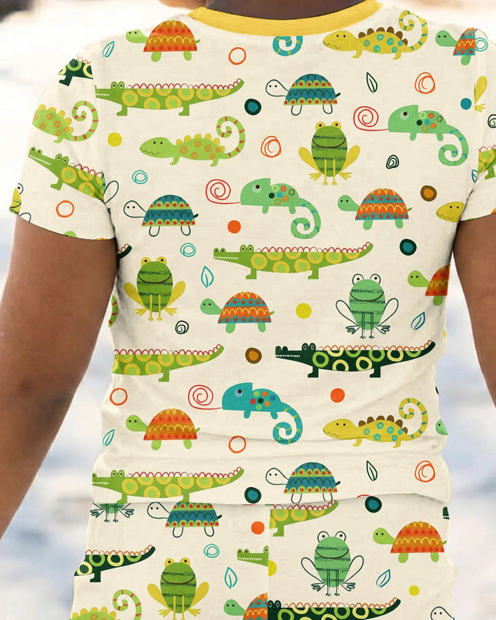 Swamp Buddies Bamboo Two Piece Short Sleeve Pajama Set