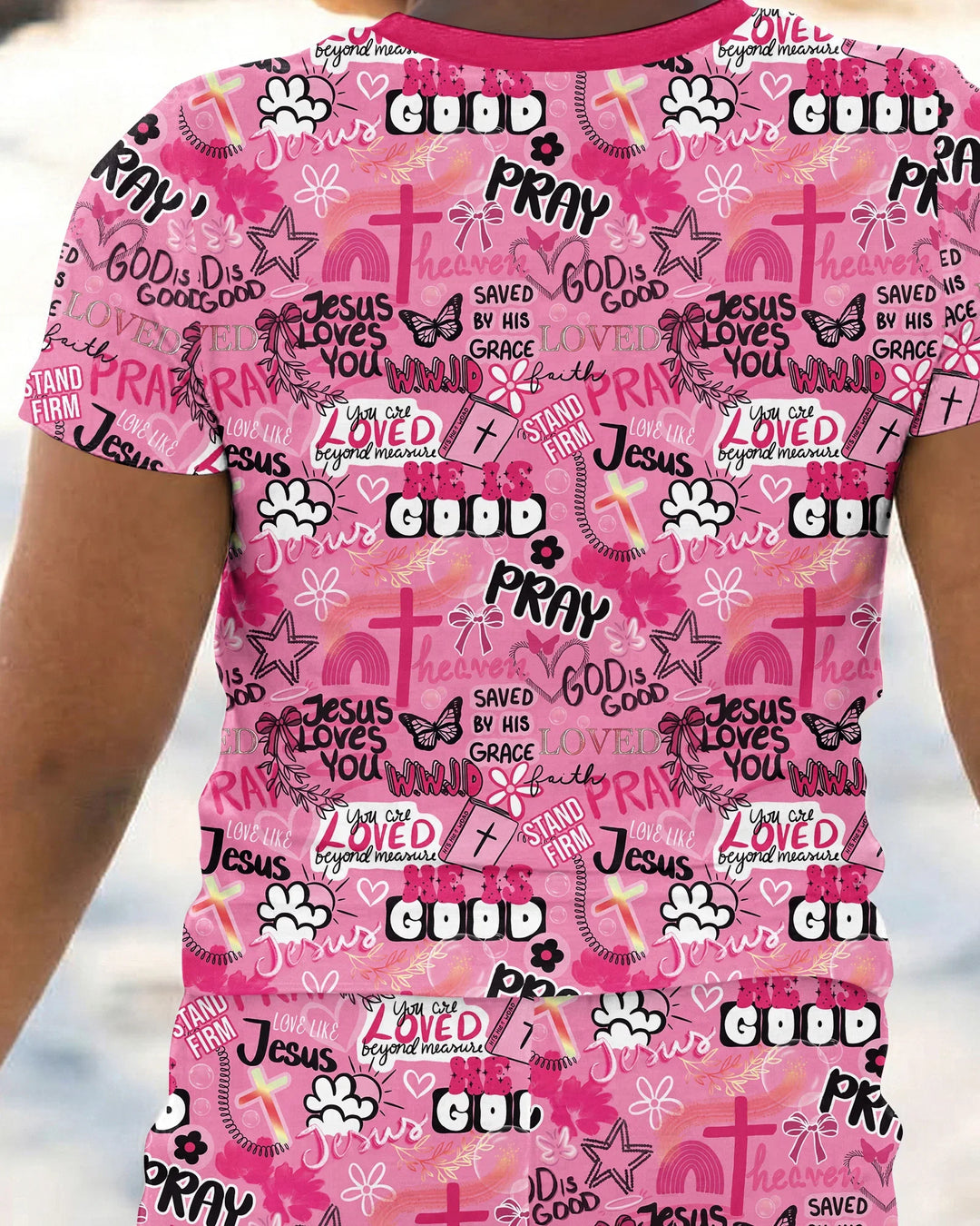 Template Bamboo Two Piece Short Sleeve Shorts Pyjamas Set