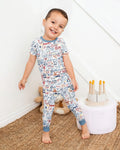 Liberty Doodle 250th Family Matching Bamboo Two Piece Short Sleeve Pajama Set