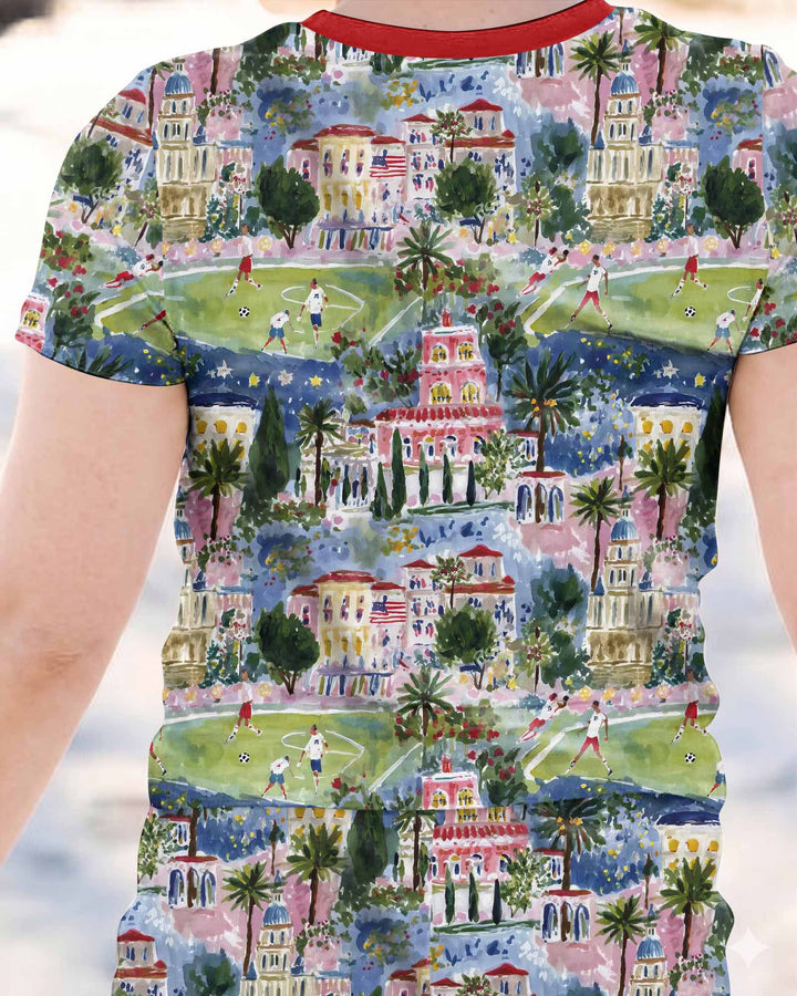 Soccer Tour 2026 Bamboo Two Piece Short Sleeve Pajama Set