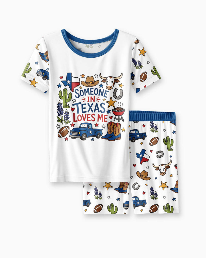 Template Bamboo Two Piece Short Sleeve Shorts Pyjamas Set