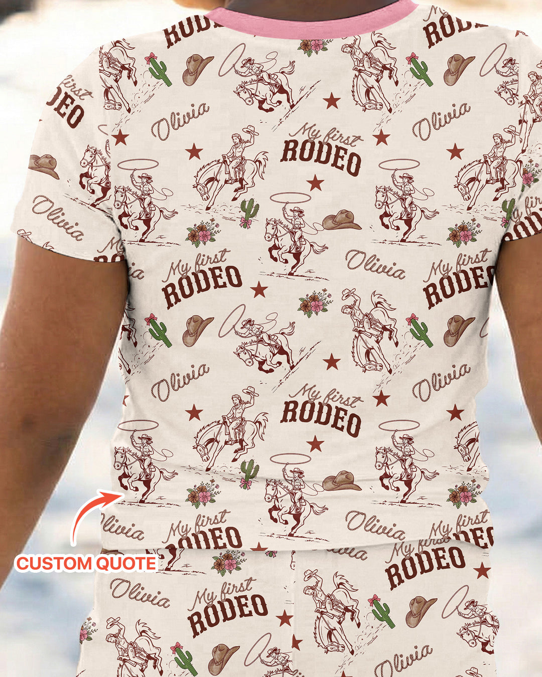 CUSTOM Template Bamboo Two Piece Short Sleeve Pyjamas Set