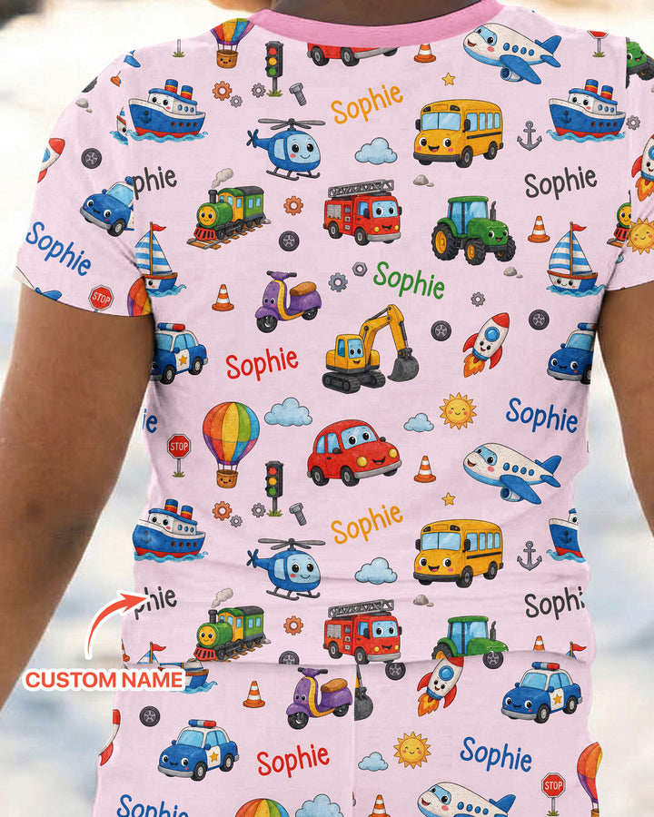 CUSTOM Template Bamboo Two Piece Short Sleeve Pyjamas Set