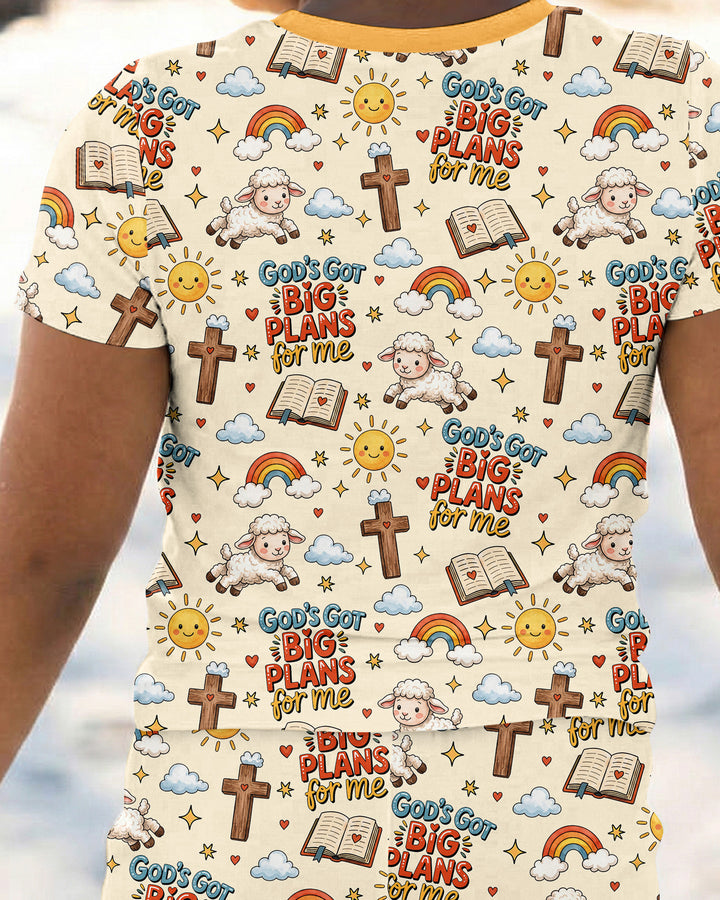 God's Got Big Plans For Me Bamboo Two Piece Short Sleeve Pajama Set