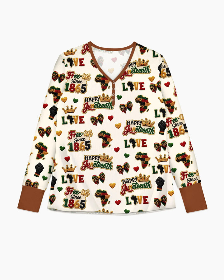 Juneteenth Free-ish Since 1865 Bamboo Women Pajama Set