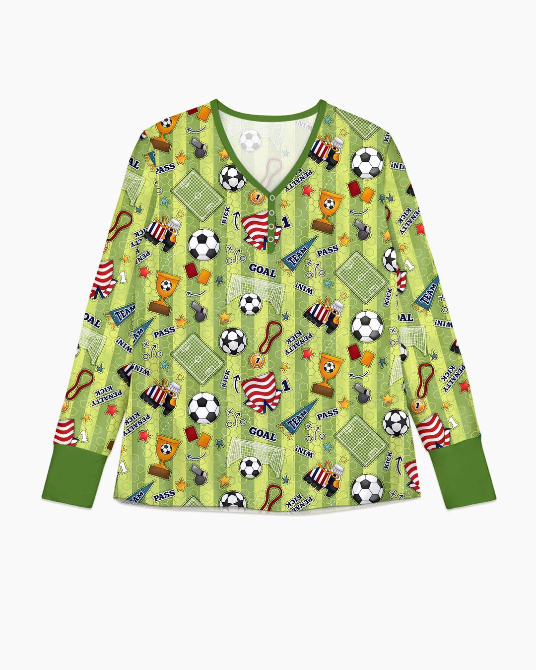I Love Sports Soccer Bamboo Women Pajama Set