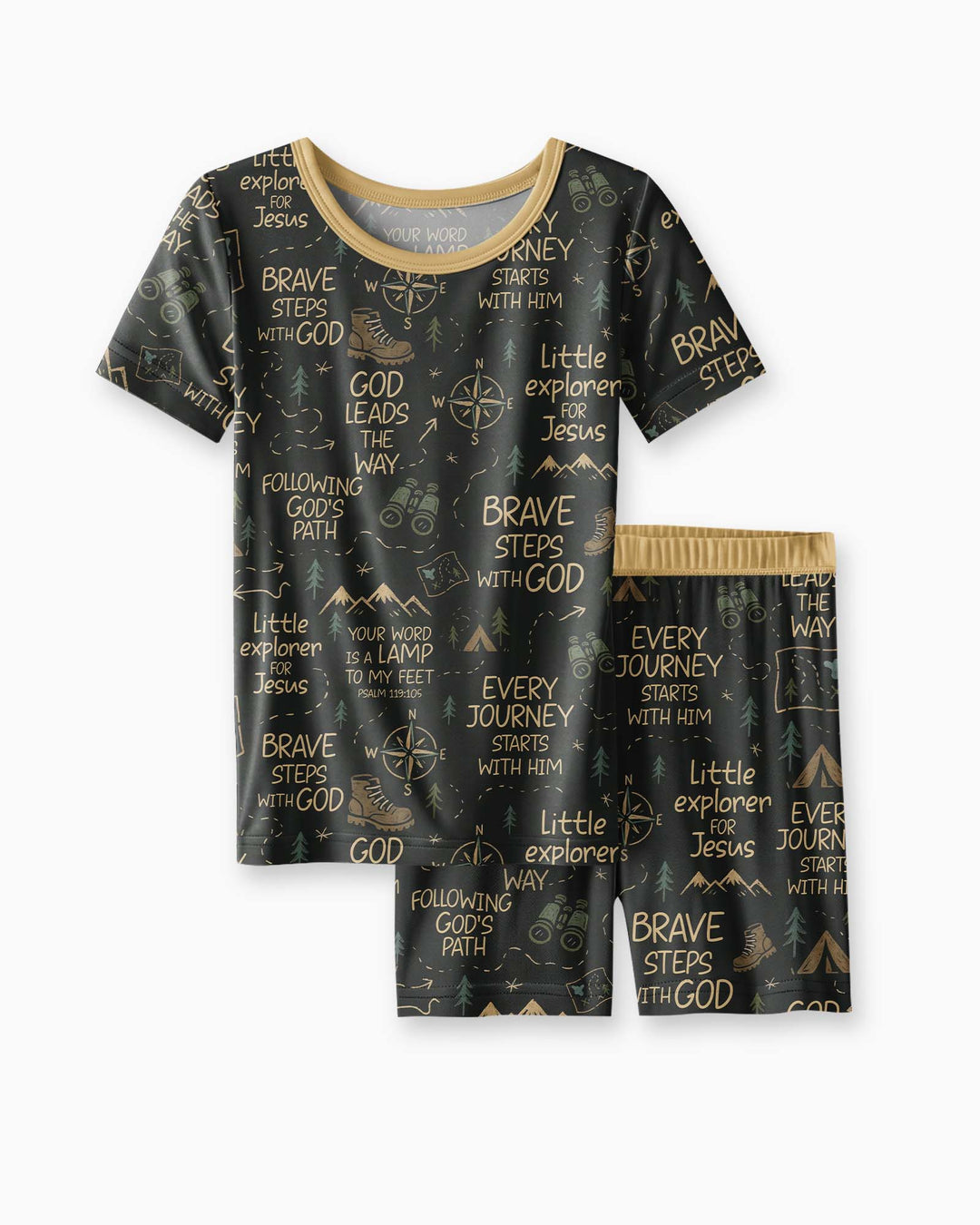 Template Bamboo Two Piece Short Sleeve Shorts Pyjamas Set