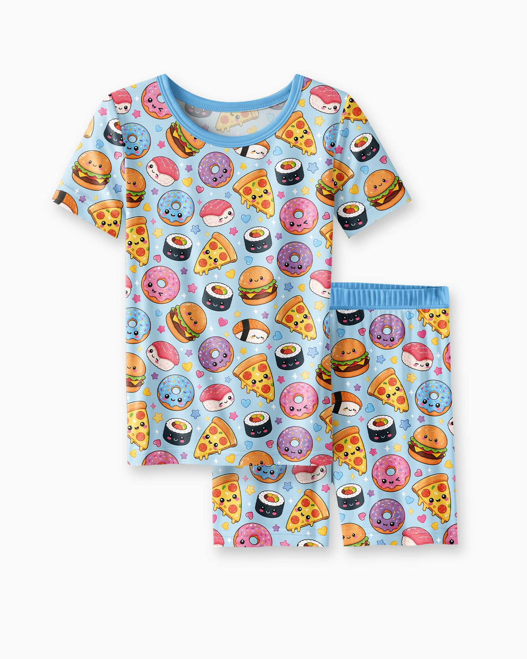 Template Bamboo Two Piece Short Sleeve Shorts Pyjamas Set