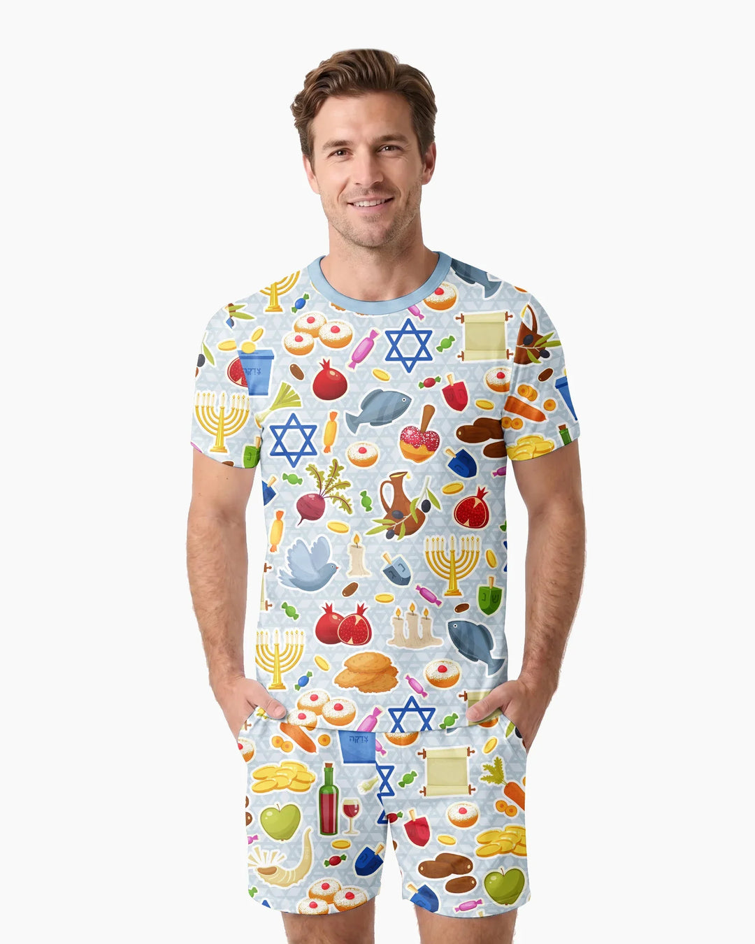 Shana Tovah Bamboo Men Short Sleeve Short Pajama Set