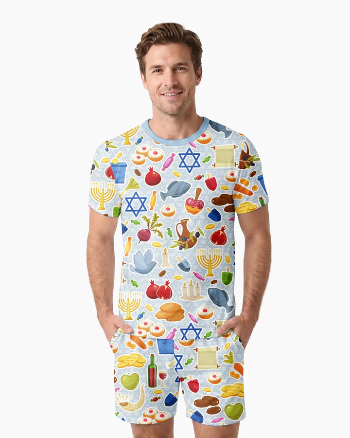 Shana Tovah Bamboo Men Short Sleeve Short Pajama Set