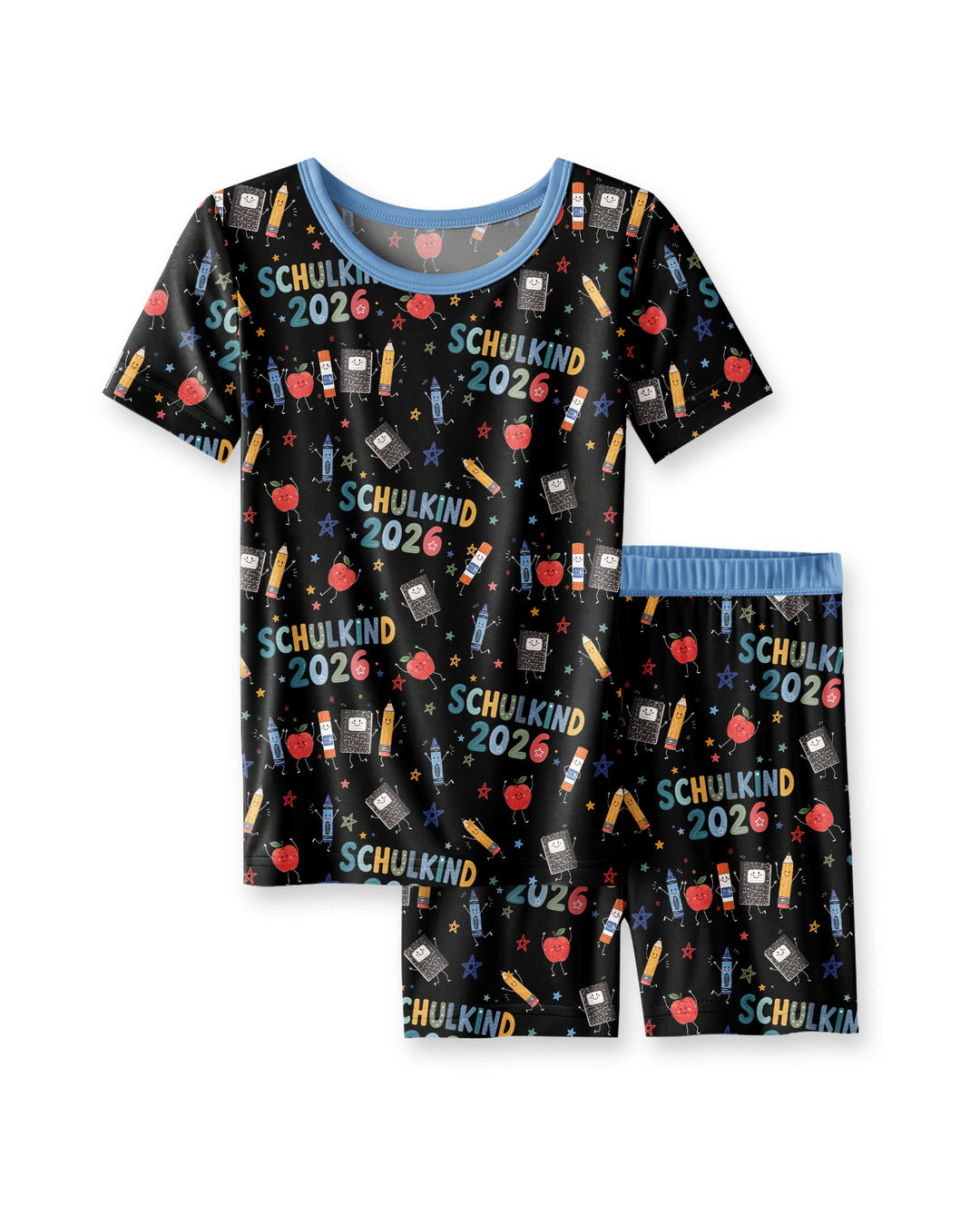 First Day Fun 2026 Bamboo Two Piece Short Sleeve Shorts Pajama Set