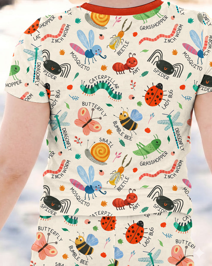 Bug Field Guide Bamboo Two Piece Short Sleeve Pajama Set