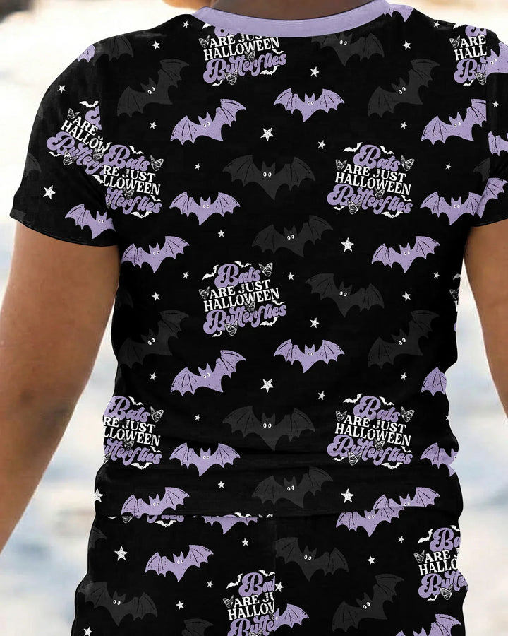 Halloween Butterflies Bamboo Two Piece Short Sleeve Pajama Set