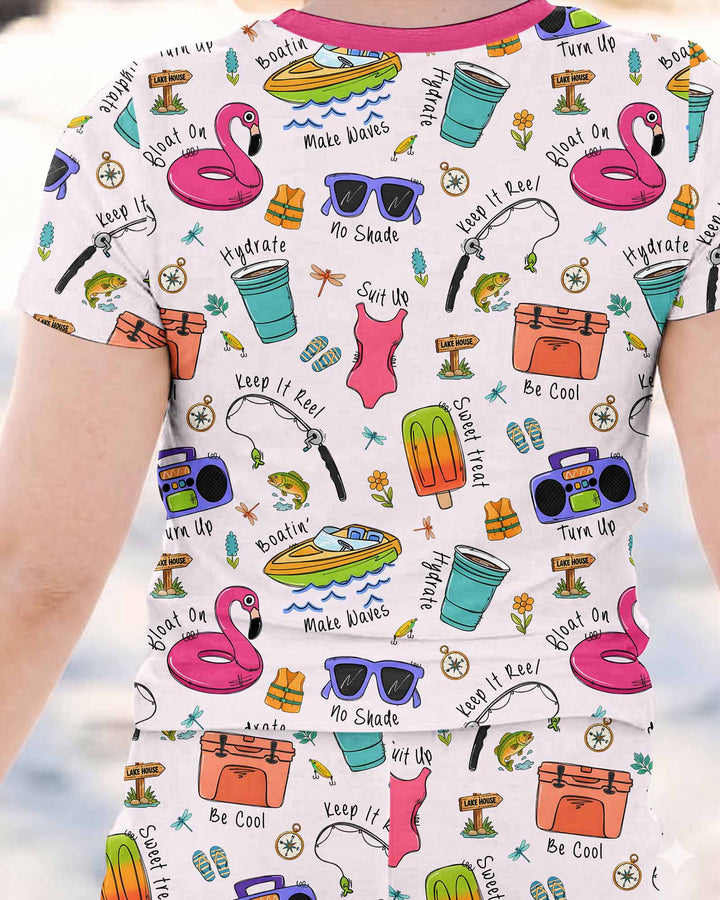 Lake Days Bamboo Two Piece Short Sleeve Pajama Set