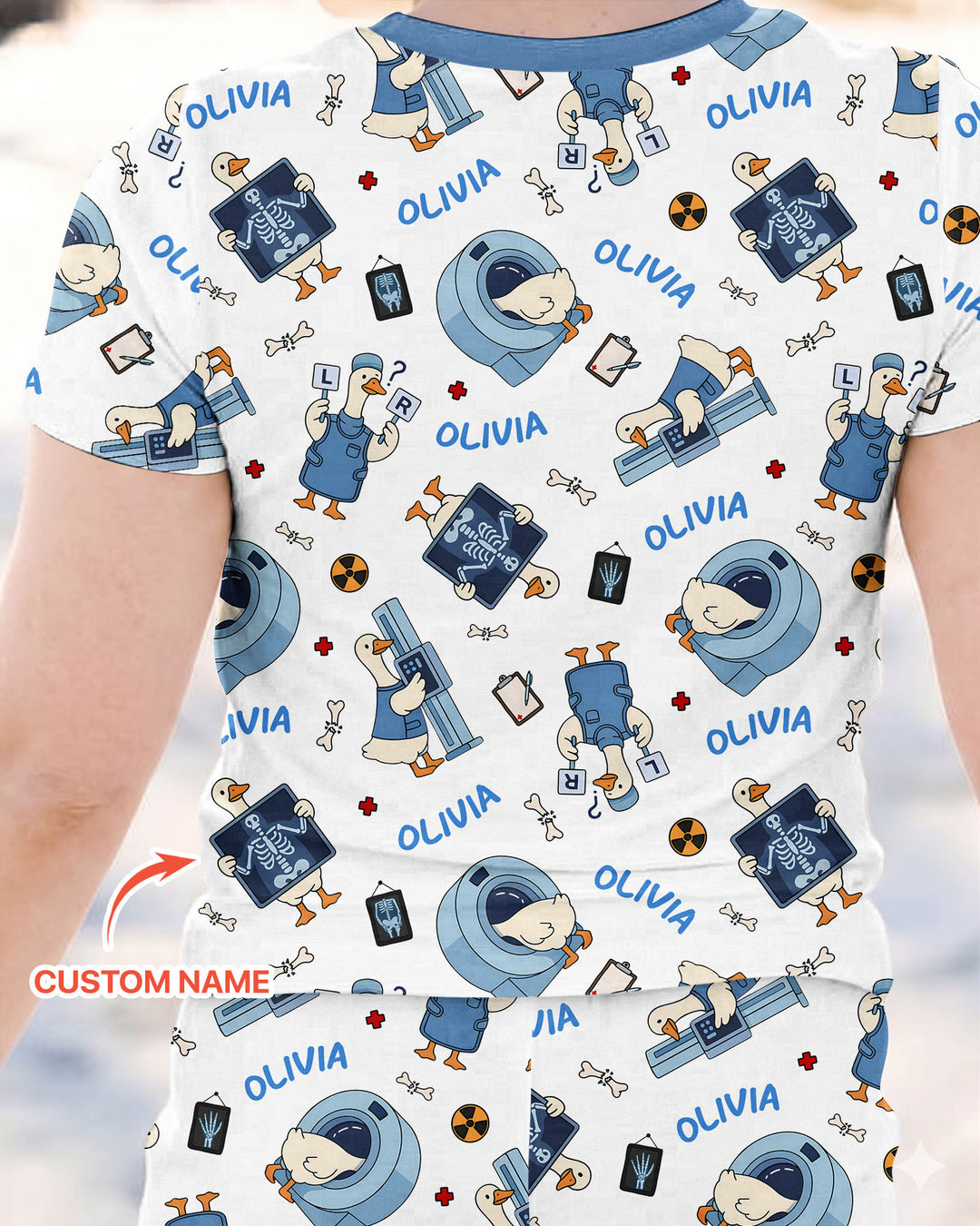 Rad Tech Goose Bamboo Two Piece Short Sleeve Pajama Set