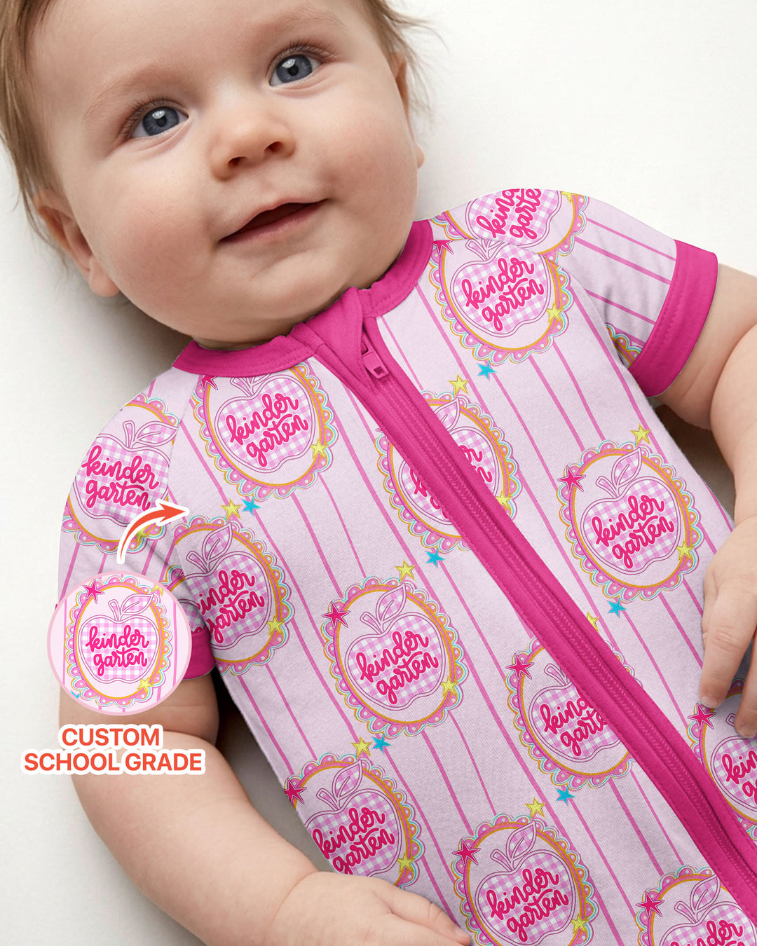 Custom Grade School Sweetie Bamboo Shorty Zippy