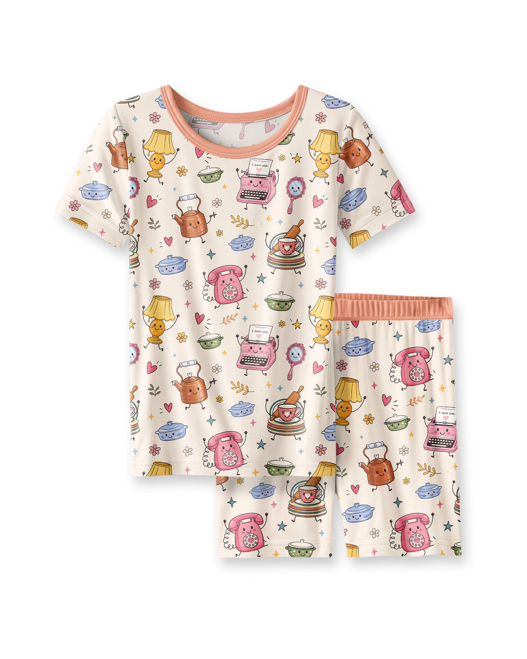Template Bamboo Two Piece Short Sleeve Shorts Pyjamas Set