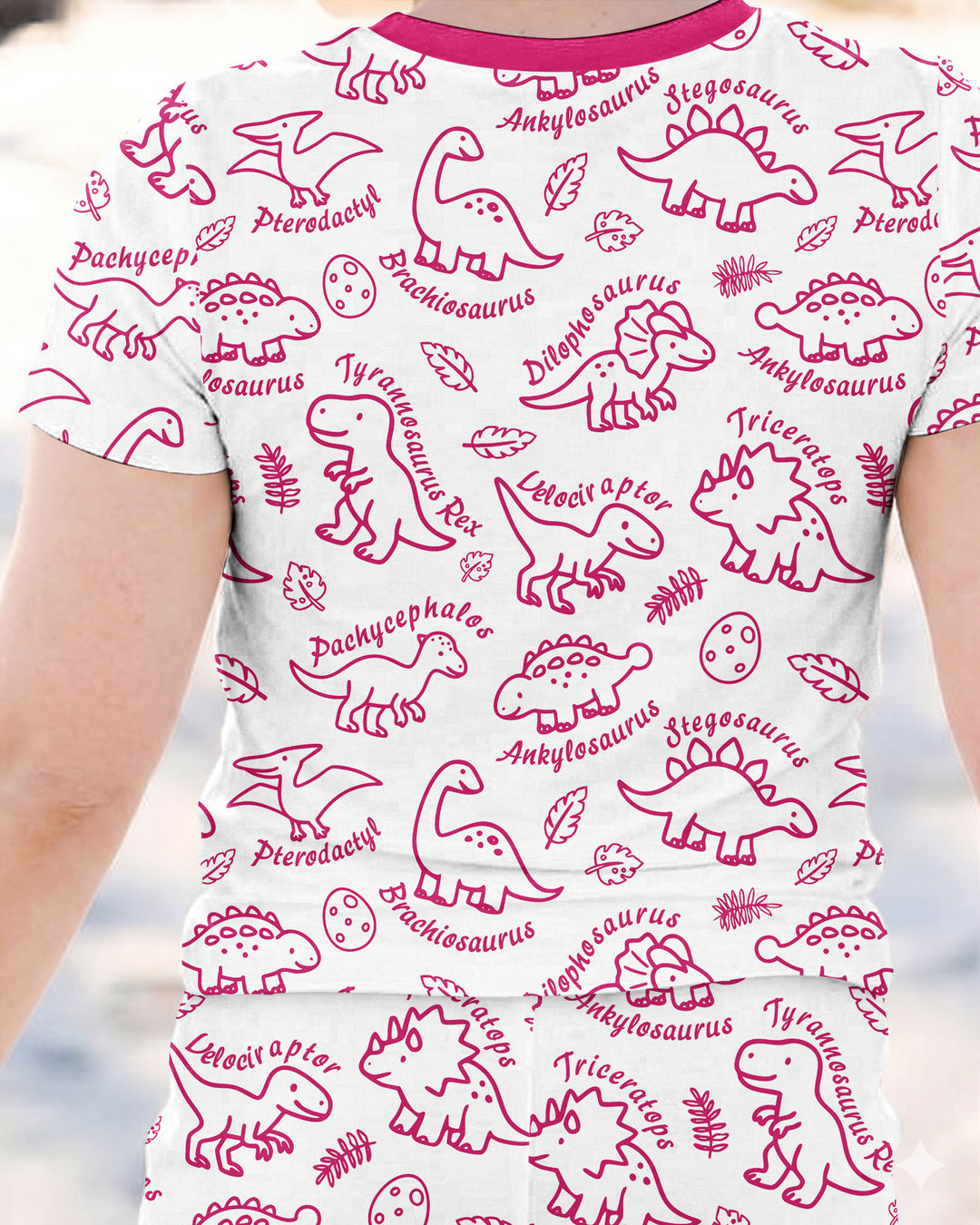 Dinosaur Park Bamboo Two Piece Short Sleeve Pajama Set