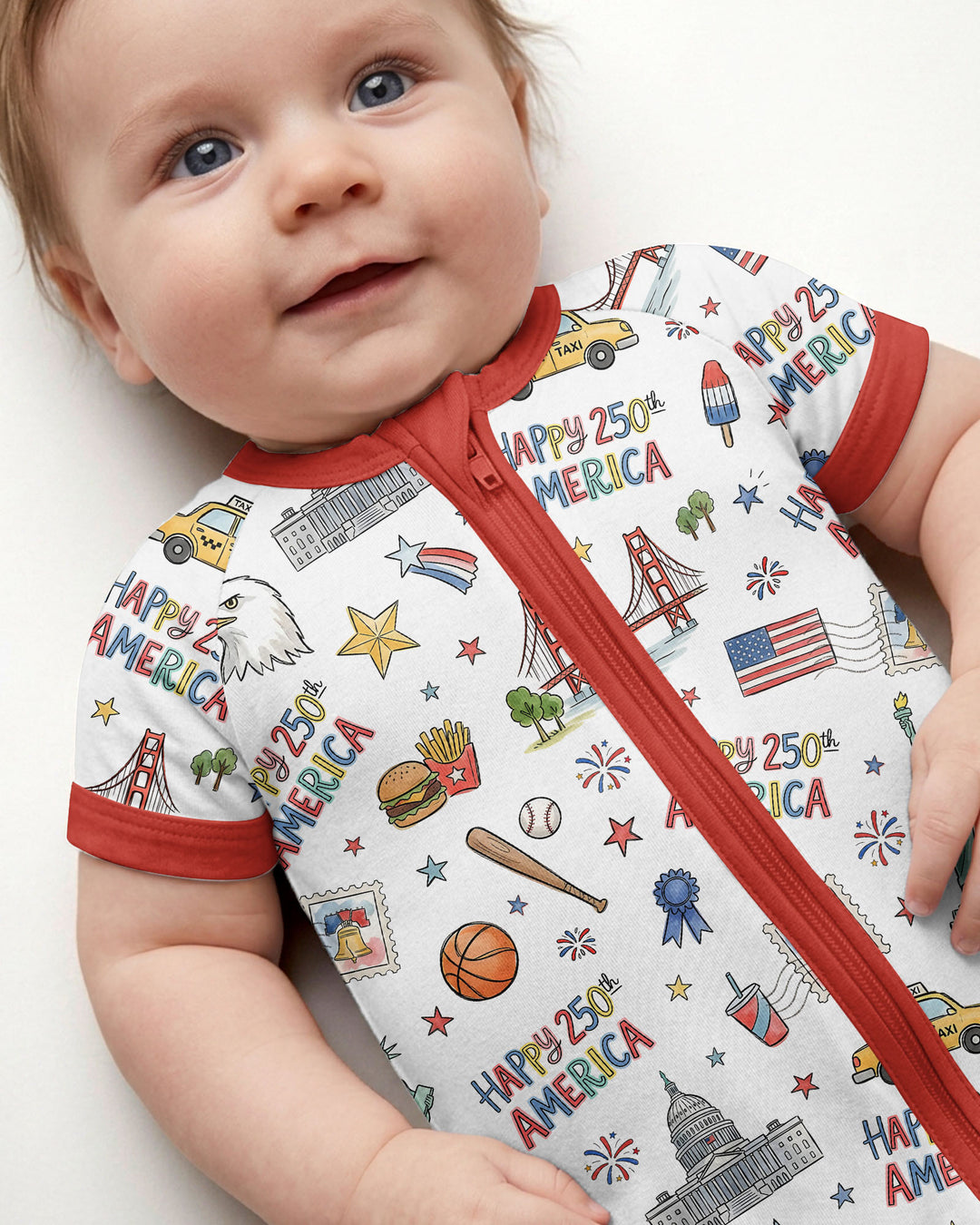 America 250 Celebration Bamboo Shorty Zippy