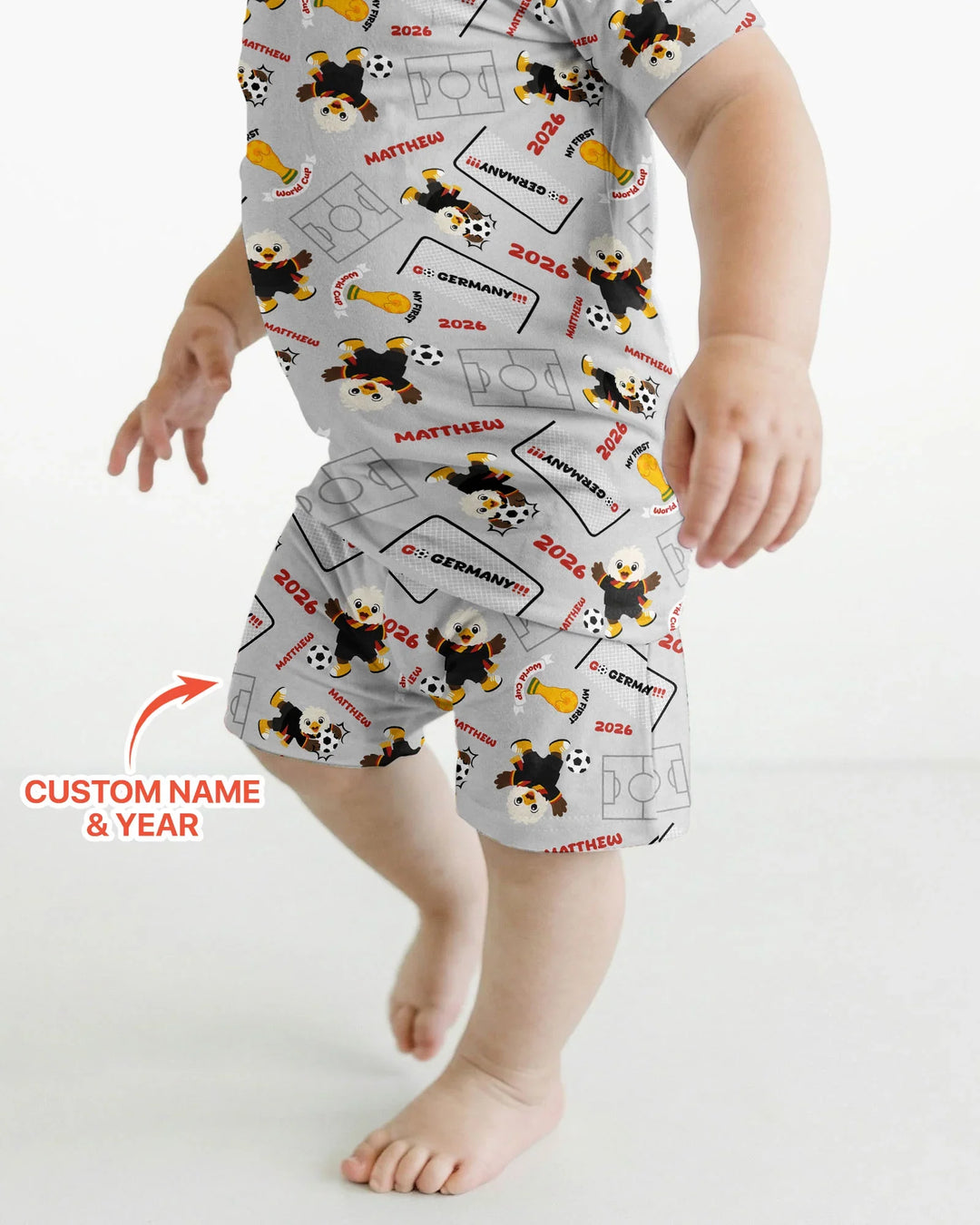 My First World Cup Bamboo Two Piece Short Sleeve Shorts Pajama Set