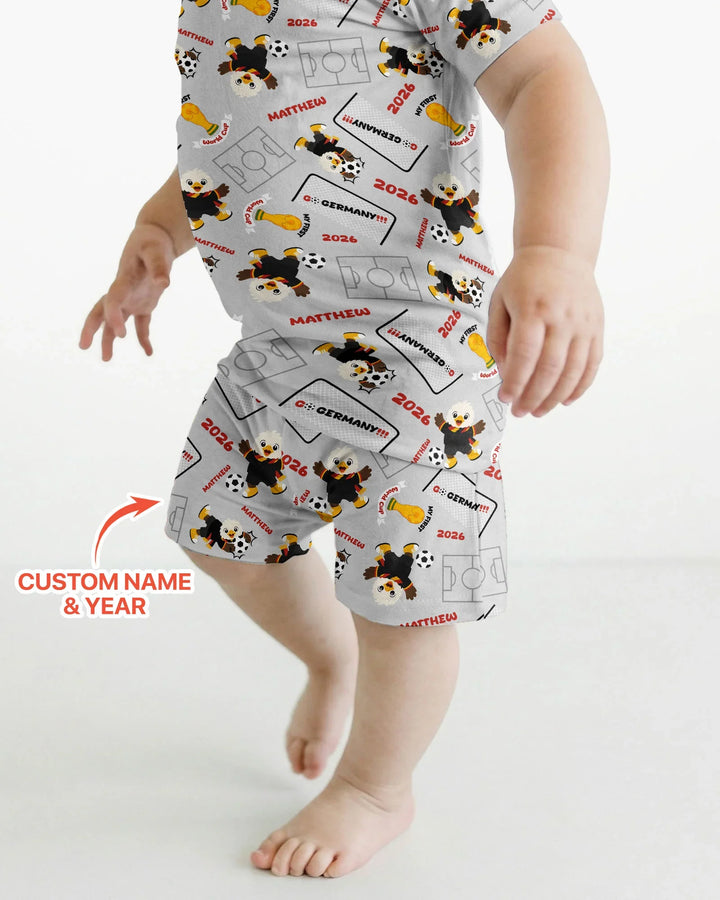 My First World Cup Bamboo Two Piece Short Sleeve Shorts Pajama Set