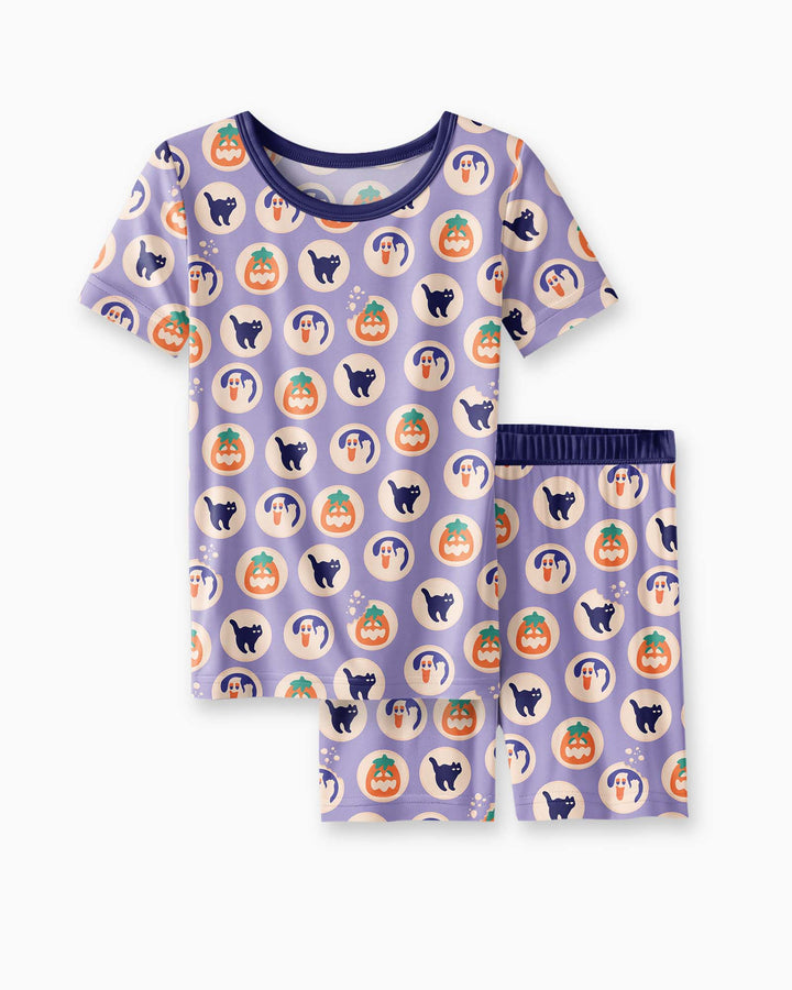 Template Bamboo Two Piece Short Sleeve Shorts Pyjamas Set