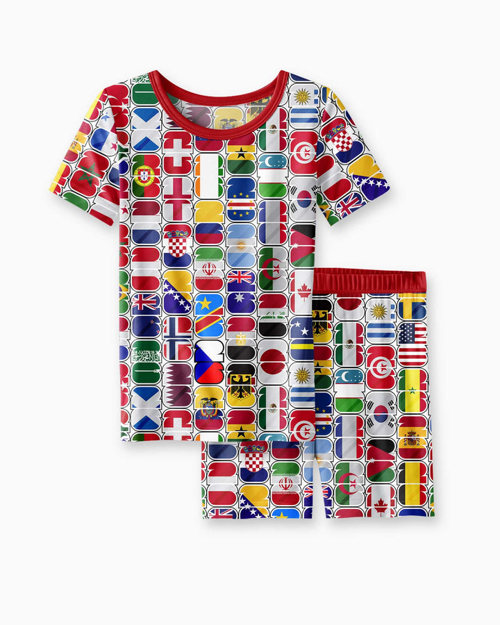 We Are 26 Family Matching Bamboo Two Piece Short Sleeve Shorts Pajama Set