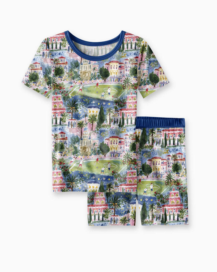 Soccer Tour 2026  Bamboo Two Piece Short Sleeve Shorts Pajama Set
