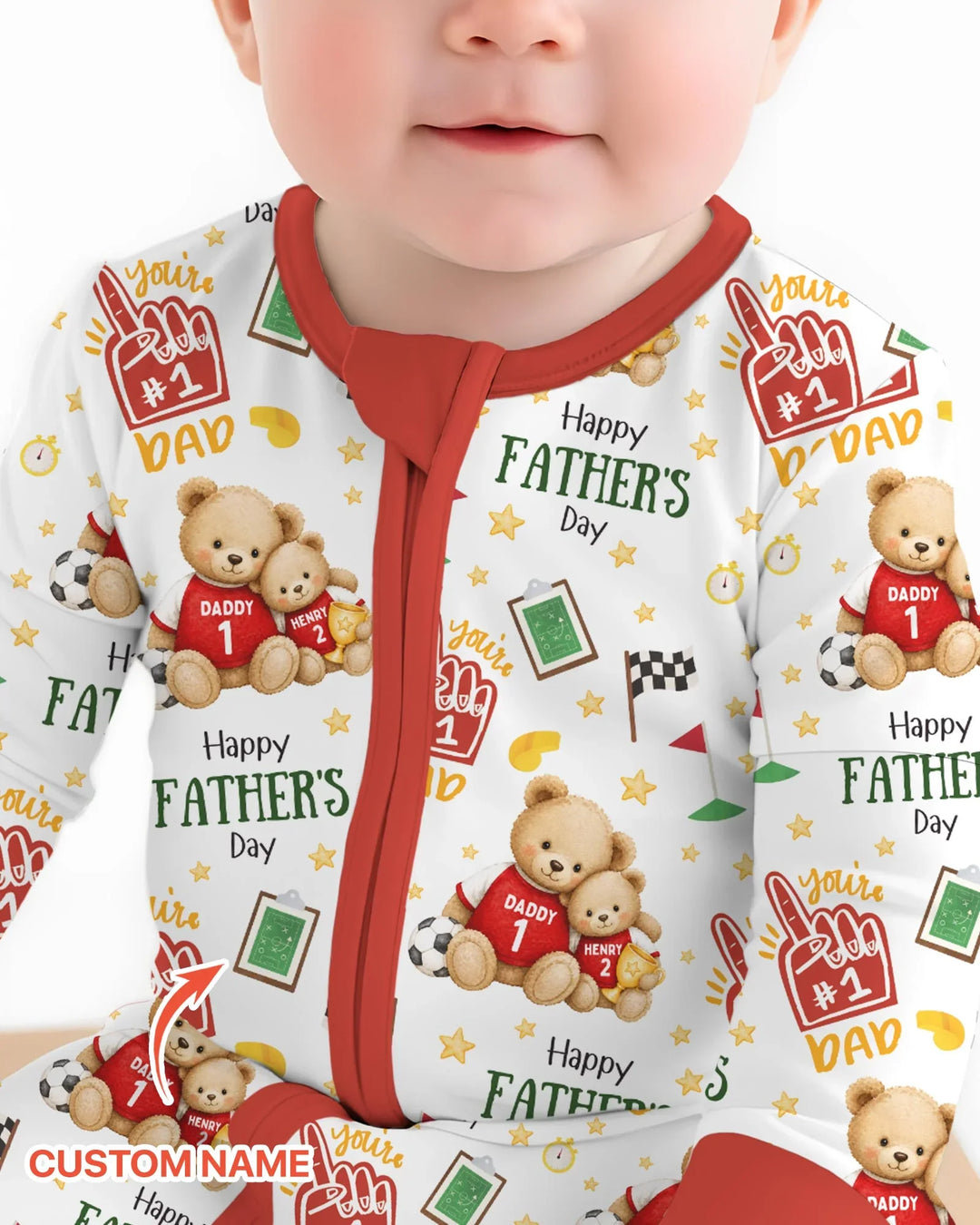 You're #1 Dad Daddy & Me Matching Bamboo Convertible Zippy