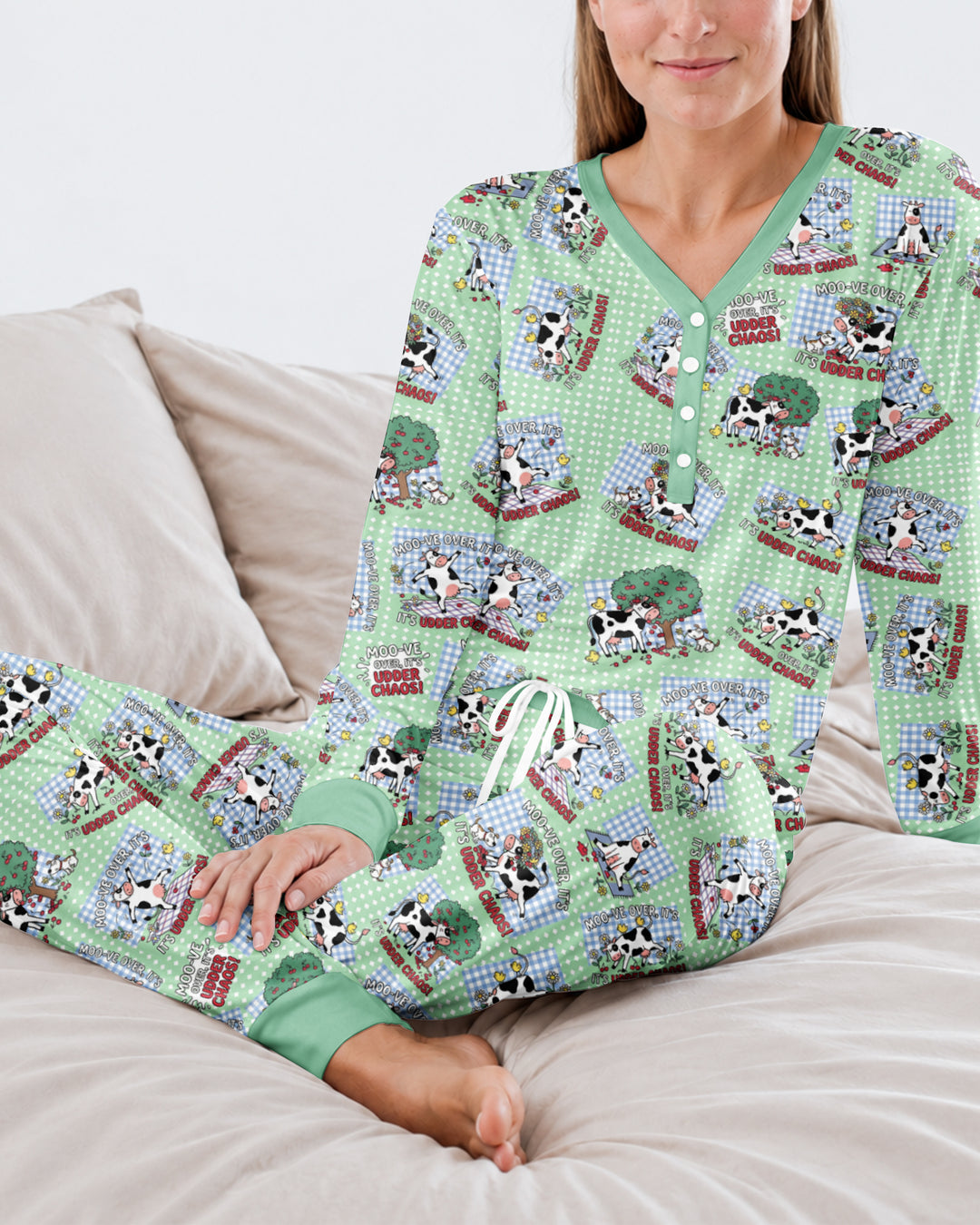 Udder Chaos Bamboo Women Pajama Set