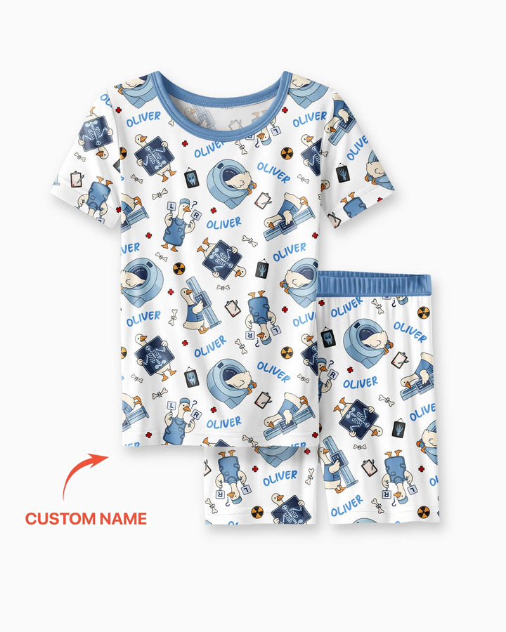 Rad Tech Goose Bamboo Two Piece Short Sleeve Shorts Pajama Set