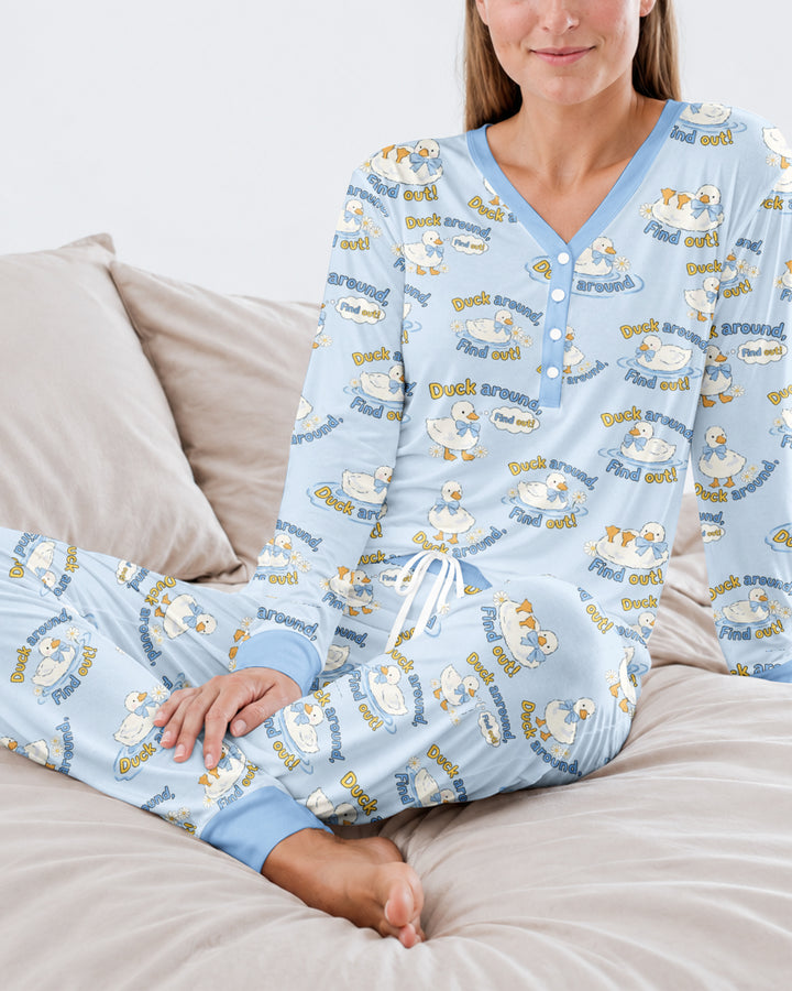 The Duck Around Bamboo Women Pajama Set