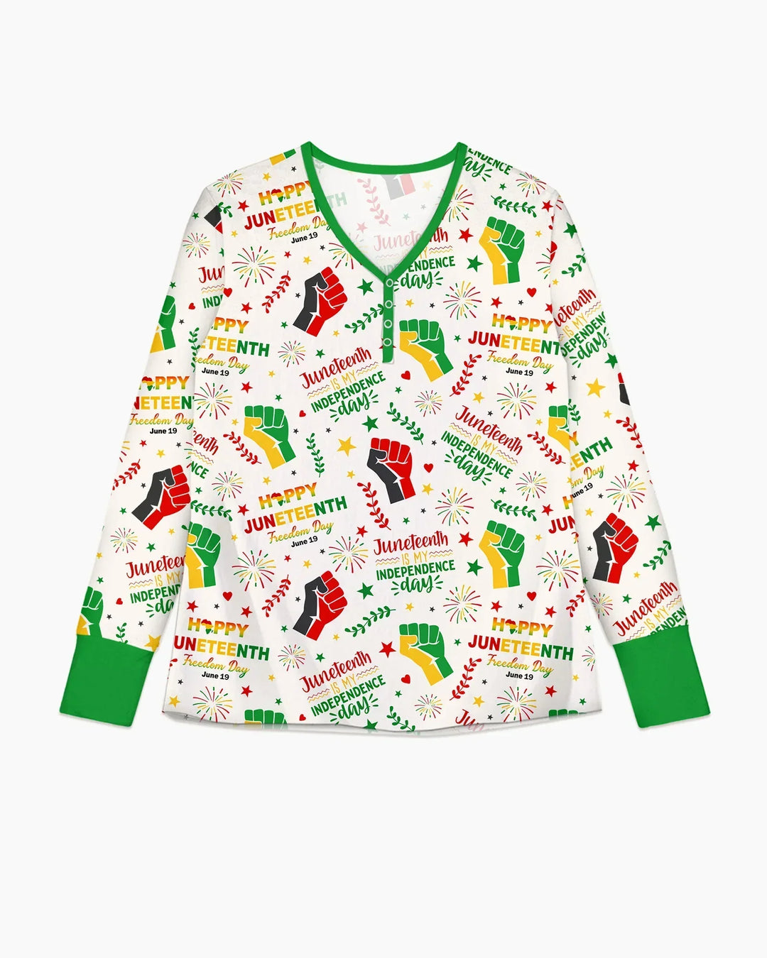 Happy Juneteenth Freedom Day Bamboo Women Pajama Set