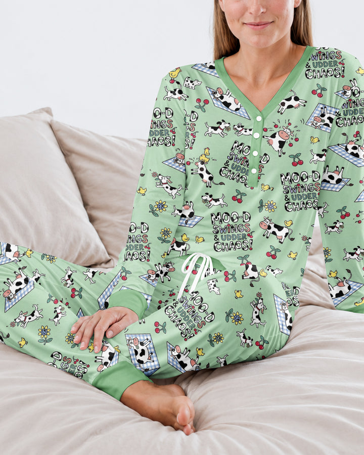 The Udderly Secret Journal Bamboo Women Pajama Set