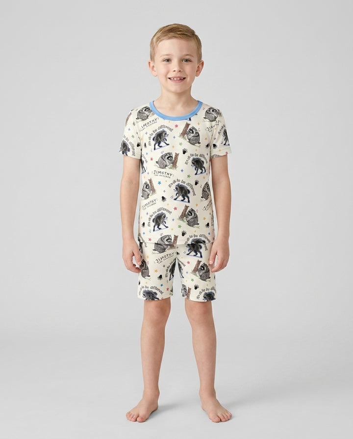 It's Okay to be Jimothy Bamboo Two Piece Short Sleeve Shorts Pajama Set