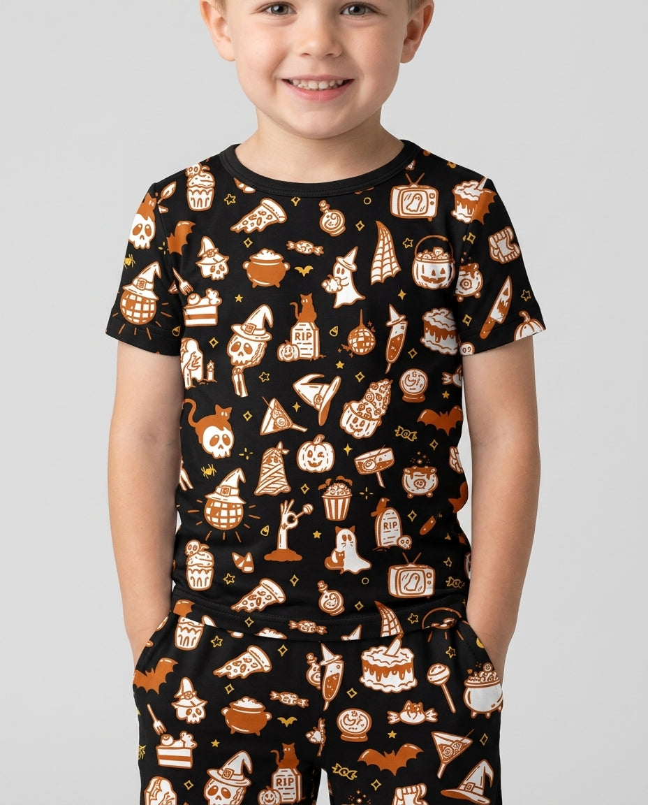 Template Bamboo Two Piece Short Sleeve Shorts Pyjamas Set
