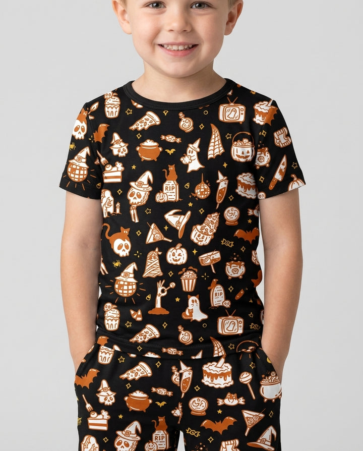 Template Bamboo Two Piece Short Sleeve Shorts Pyjamas Set